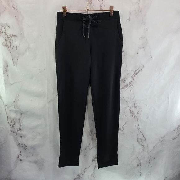 Betabrand Pants Womens XS Regular Crop Black Soho Chelsea Skinny High Rise Tie - Picture 6 of 13